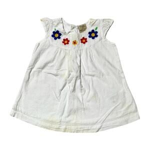 Frugi Organic Cotton Embroidered Swiss Dot Blouse Size 18-24m